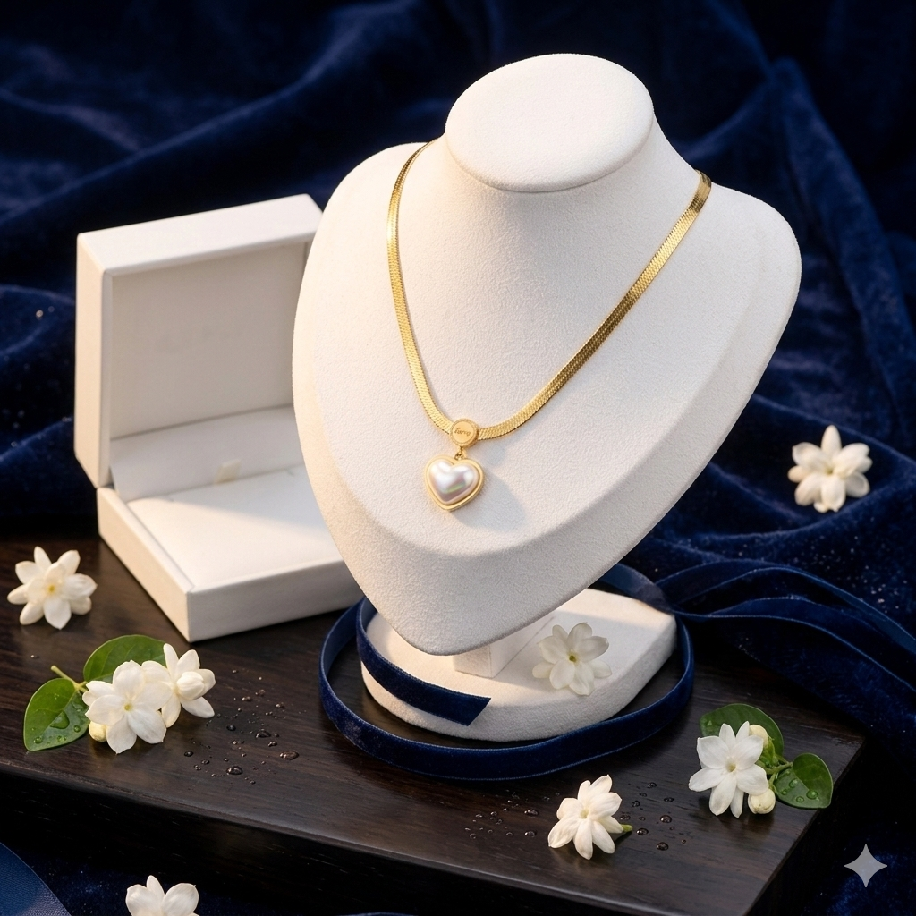 Collar de Perla en forma de Corazón - Image 2