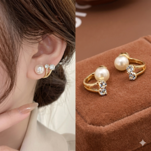 "Perlas & Cristal: Ear Cuff que Roba Miradas"
