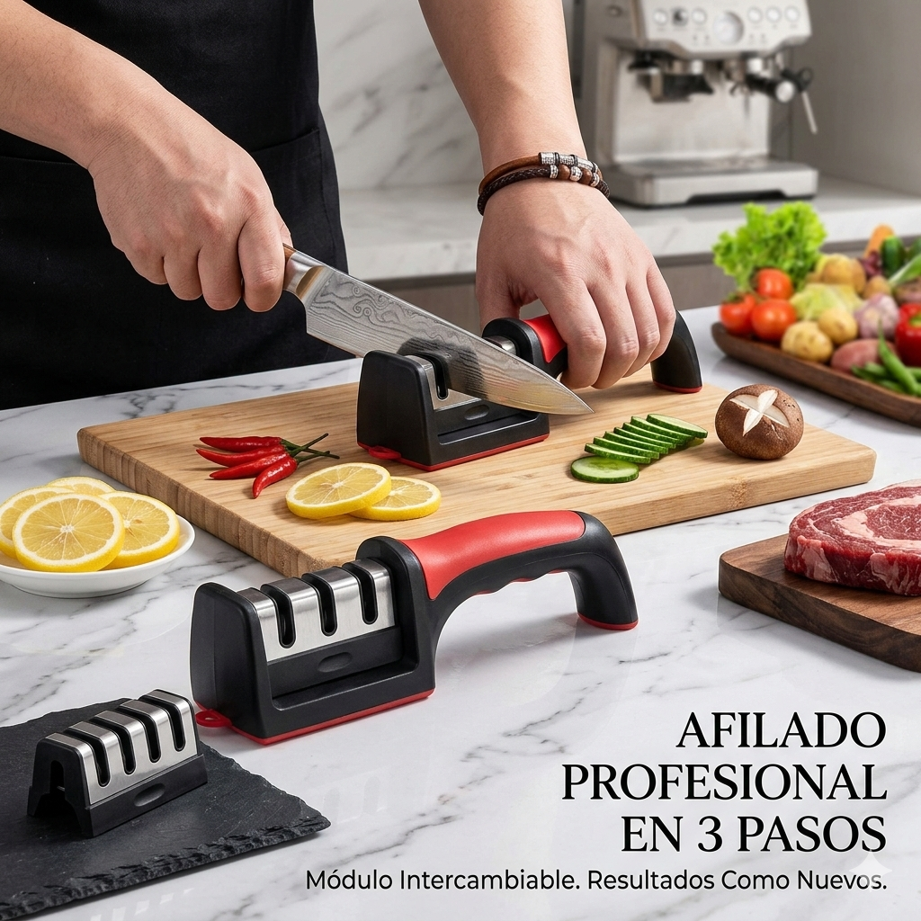 Afilador De Cuchillos Tijera Acero Mango - Image 4